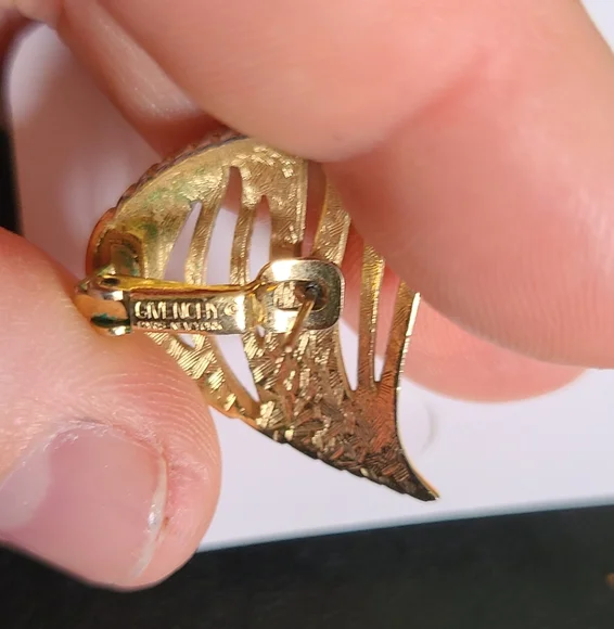 Vintage Givenchy Leverback Earrings - Picture 2 of 8